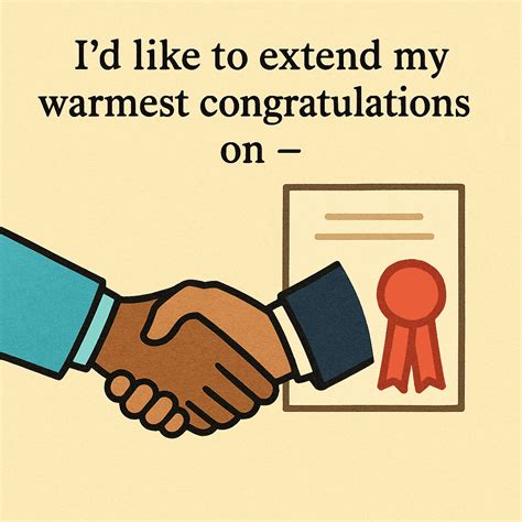 I'd like to extend my warmest congratulations on ~ meaning and examples ...