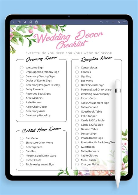 Image result for Wedding Reception Decor Checklist