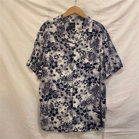 ARMANI "Navy" Aloha Shirt | CARBOOTS