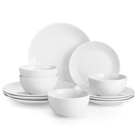 Amazon.com | MALACASA 12 Pieces Gourmet Porcelain Dinnerware Sets ...