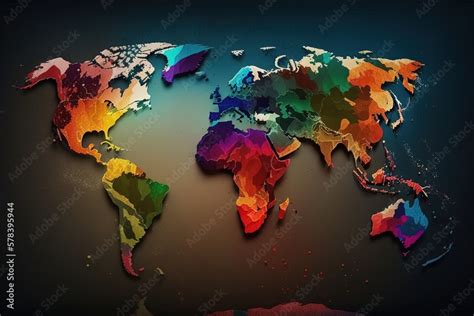 World Map Layout Colorful 的图像结果
