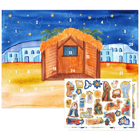 Whatsignnativity Sticker Advent Calendar For Kids Christmas Advent ...