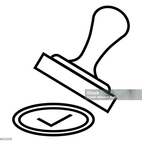 Stamp Clipart Black And White