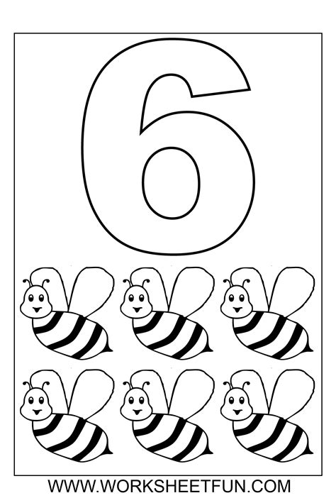 Number Coloring Pages 1 – 10 Worksheets / FREE Printable Worksheets ...