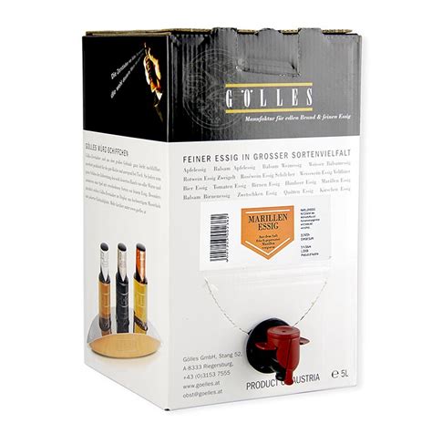Golles Kayisi Sirkesi, %5 asitlik, 5 litre, Kutudaki canta | GOURMET ...