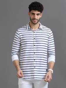 Blue Striped Shirt - Buy Blue Striped Shirt online at Best Prices in ...