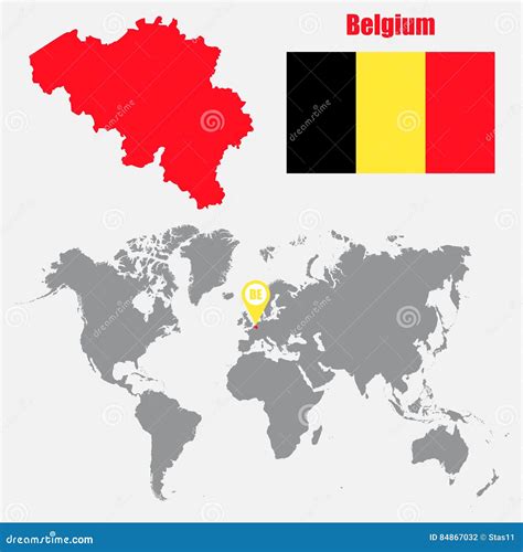 Belgium On World Map