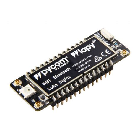 Pycom LoPy4 MicroPython enabled development board (LoRa, Sigfox, WiFi ...