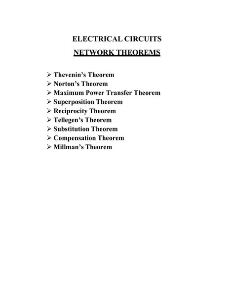 Image result for Basic Electrical Engineering Network Theorems