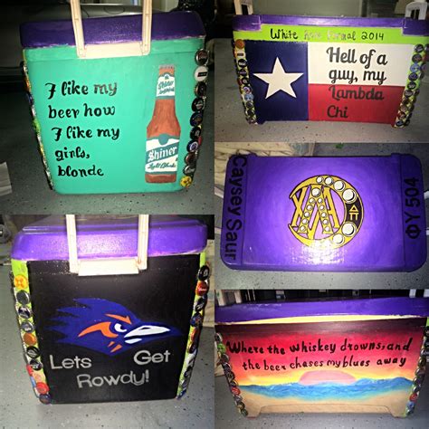 Lambda Chi Alpha White Rose Formal Cooler | Painted fraternity coolers ...
