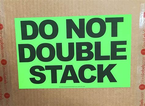 InStockLabels.com Do Not Double Stack Labels Fluorescent Green Pallet ...