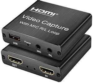 RuhZa Capture Card, 4K HDMI Game Video Capture Card with USB 2.0 ...