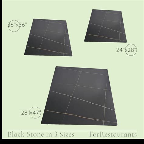 Black Contract Grade Stone For Restaurant Table | ForRestaurants