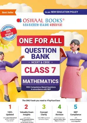 Oswaal One For All Question Bank NCERT & CBSE | Class-7 Mathematics ...