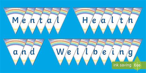 Mental Health and Wellbeing KS2 Bunting - Twinkl