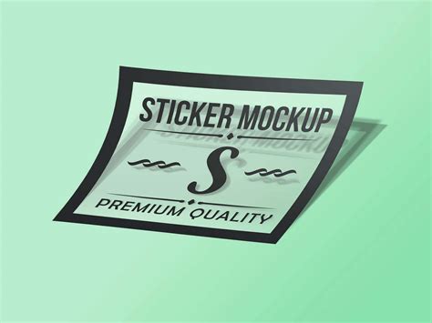 Free Transparent Sticker Mockup (PSD)