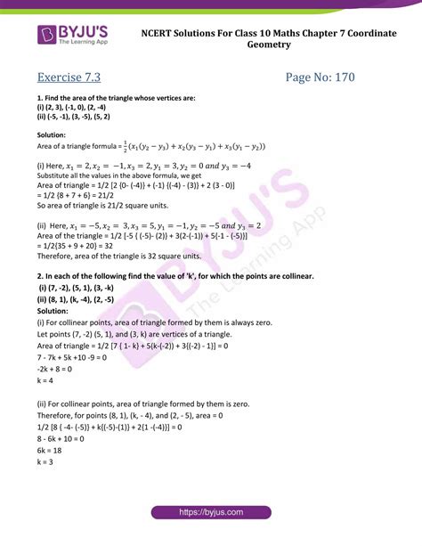 Image result for Class 10 Maths Chapter Coordinate Geometry Exercise 7.2