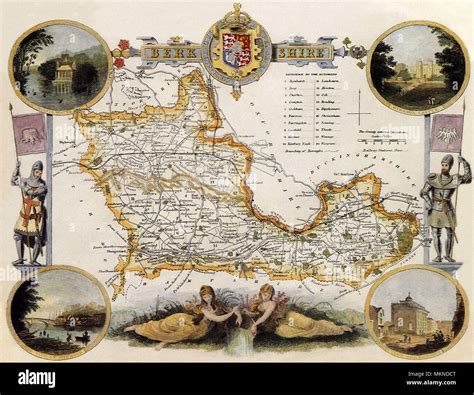Map of Berkshire County, England Stock Photo - Alamy