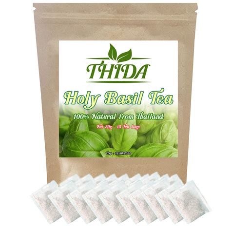 Amazon.com : Holy Basil Tea 15 Bags | Tulsi Leaves Tea Bags Herb Tea ...