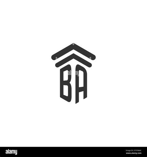 BA initial for law firm logo design template Stock Vector Image & Art ...