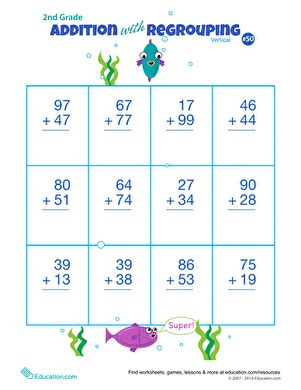 Image result for Addition Algorithm Worksheet