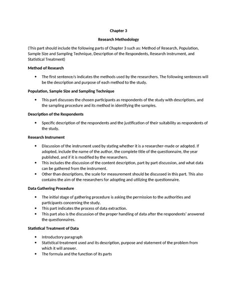 Chapter-3 - research - Chapter 3 Research Methodology (This part should include the following ...