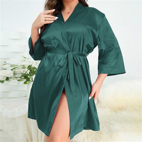 Valentine's Day Clearance Sale!YANHAIGONG Satin Robes for Women Plus ...