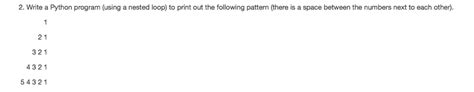 Image result for Pattern Program Using Nested Loop in Python