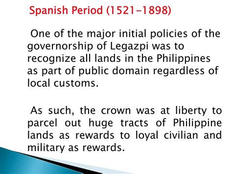 Agrarian (Land) Reform in the Philippines During Spanish Period | PPTX