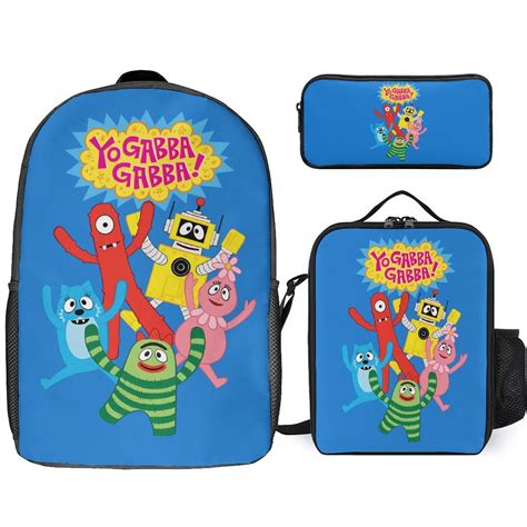 Yo Gabba GabbaLand 3 Piece Backpack Set with Lunch Bag Pencil Case ...