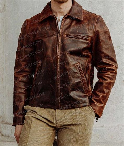 Casual Shirt Collar Men’s Vintage Brown Leather Jacket - Jackets Expert