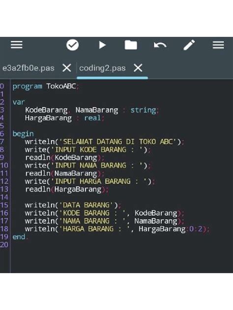 Image result for Contoh Coding Document