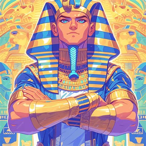 Premium Vector | Egyptian Man in Pharaohs Attire at Historical Reenactment