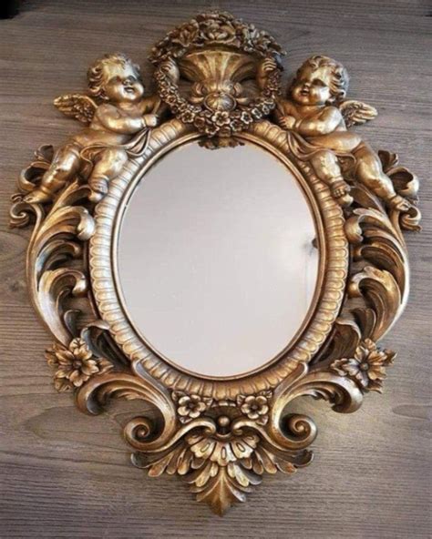 Brilliance Gold Leaf Round Mirrors