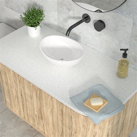 Kichae 16"x13" White Ceramic Oval Top-Mounted Bathroom Sink | Wayfair