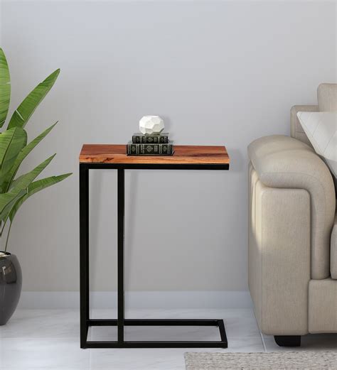 Buy Metalico Solid Wood C Shaped Table in Natural Finish at 20% OFF by ...