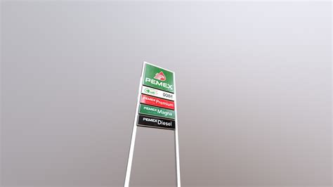 Advertisement of Mexican Gas Station (PEMEX) - Download Free 3D model ...