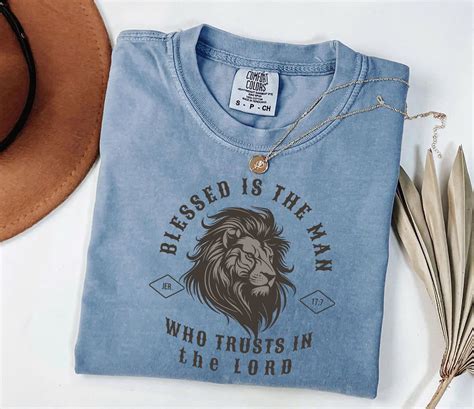 Blessed Is The Man Christian T-Shirt – Bible Verse Comfort Colors Shirt ...