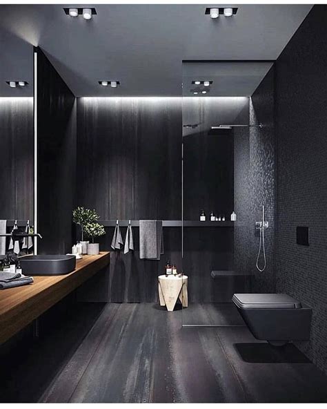 Modern Black and Wood Bathroom Decor Ideas