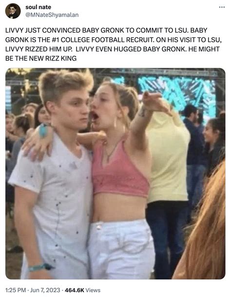 Explaining Baby Gronk Rizz lore | Baby Gronk Rizz King, Livvy Just ...