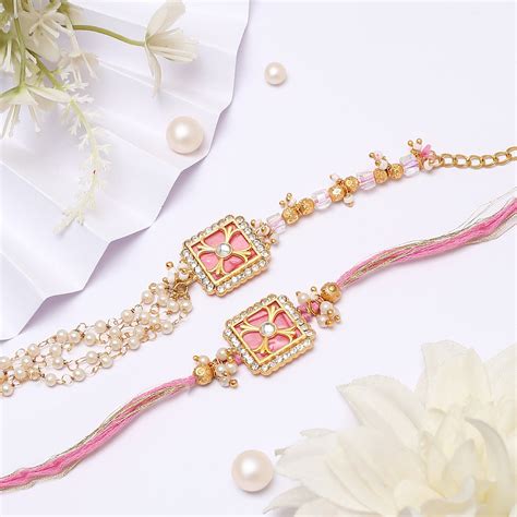 Beautiful Beads and Kundan Rakhi For Bhaiya Bhabhi – The Purple Tree