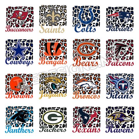 32 NFL Leopard Print Designs PNG – Tee Designs
