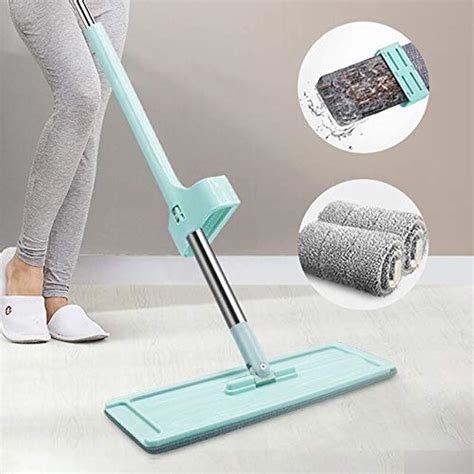 Masyuki Flat Mop for Floor Cleaning Magic Slider Squeeze Mop Microfiber ...