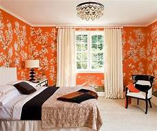 Orange Wallpaper For Bedroom by 15 Refreshing Orange Bedroom Designs Rilane Orange Wallpaper For Bedroom