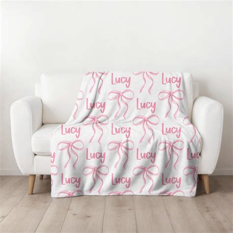 Pretty in Pink Bow Blanket, Personalized Baby Blanket, Loveshackfancy ...