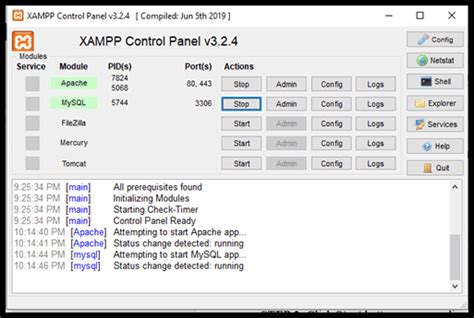 Xampp Control Panel with Software Publisher 的图像结果