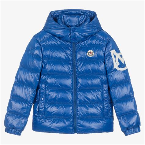 Moncler blue puffer coat online