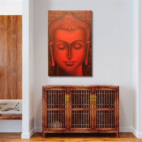 Handmade Lord Buddha Canvas Painting Shop Online From Best Art Gallery ...