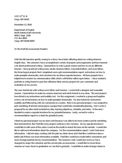 Image result for Reflection Letter Example