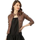 Buy Leather Retail Women's Faux Leather Regular Jacket (LRN00244, Brown ...